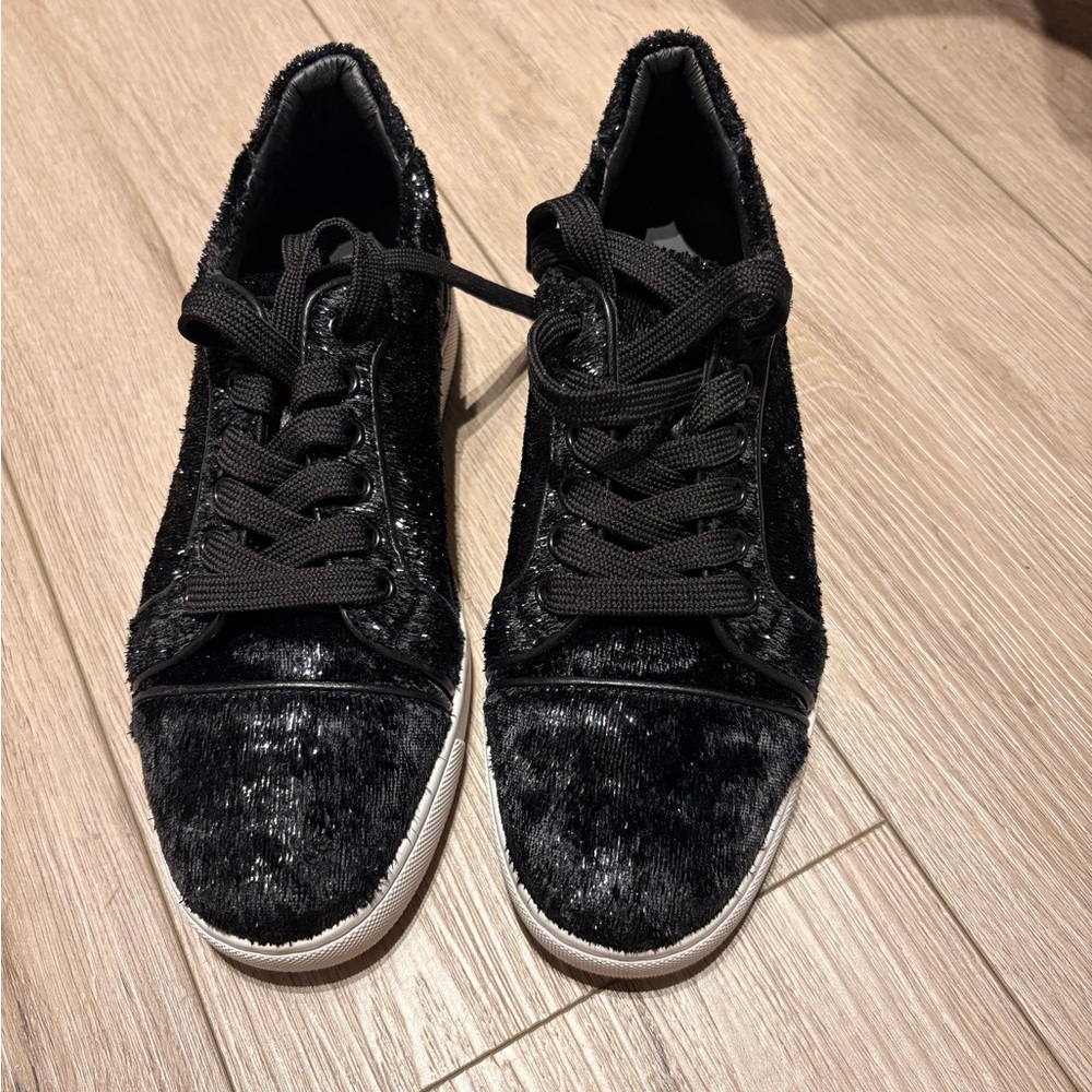 Christian louboutin Black Velvet Women's Sneakers